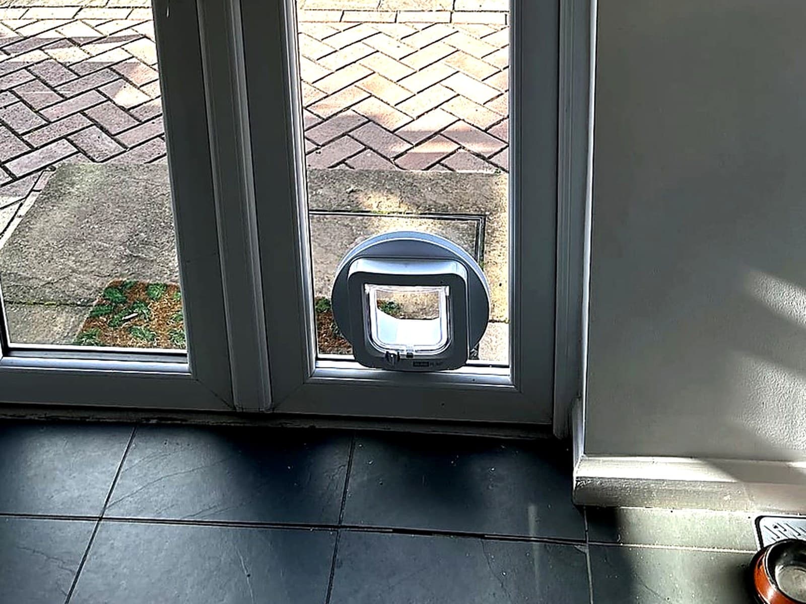 Cat flap fitted into a double glazed unit, Surrey — K&R Locksmiths & Windows