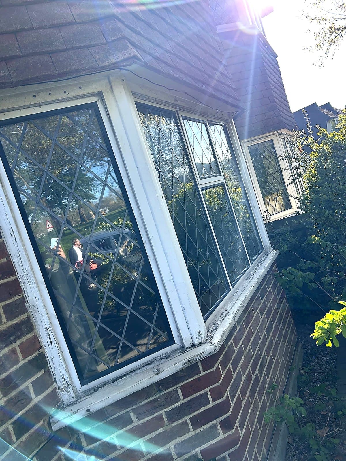 Leaded bay window